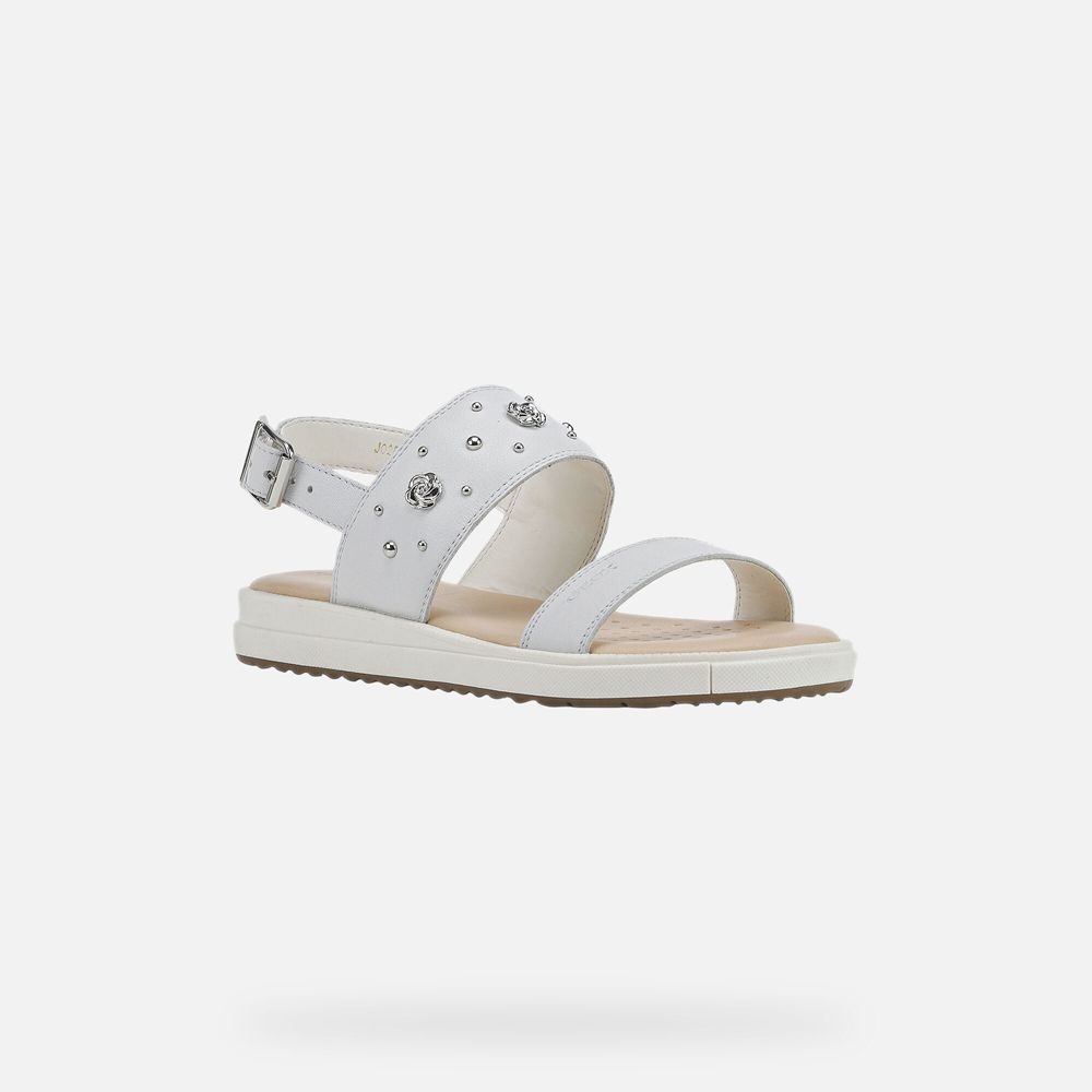 Geox Sandals White Rebecca - Geox Girls Shoes - KTJYBP452